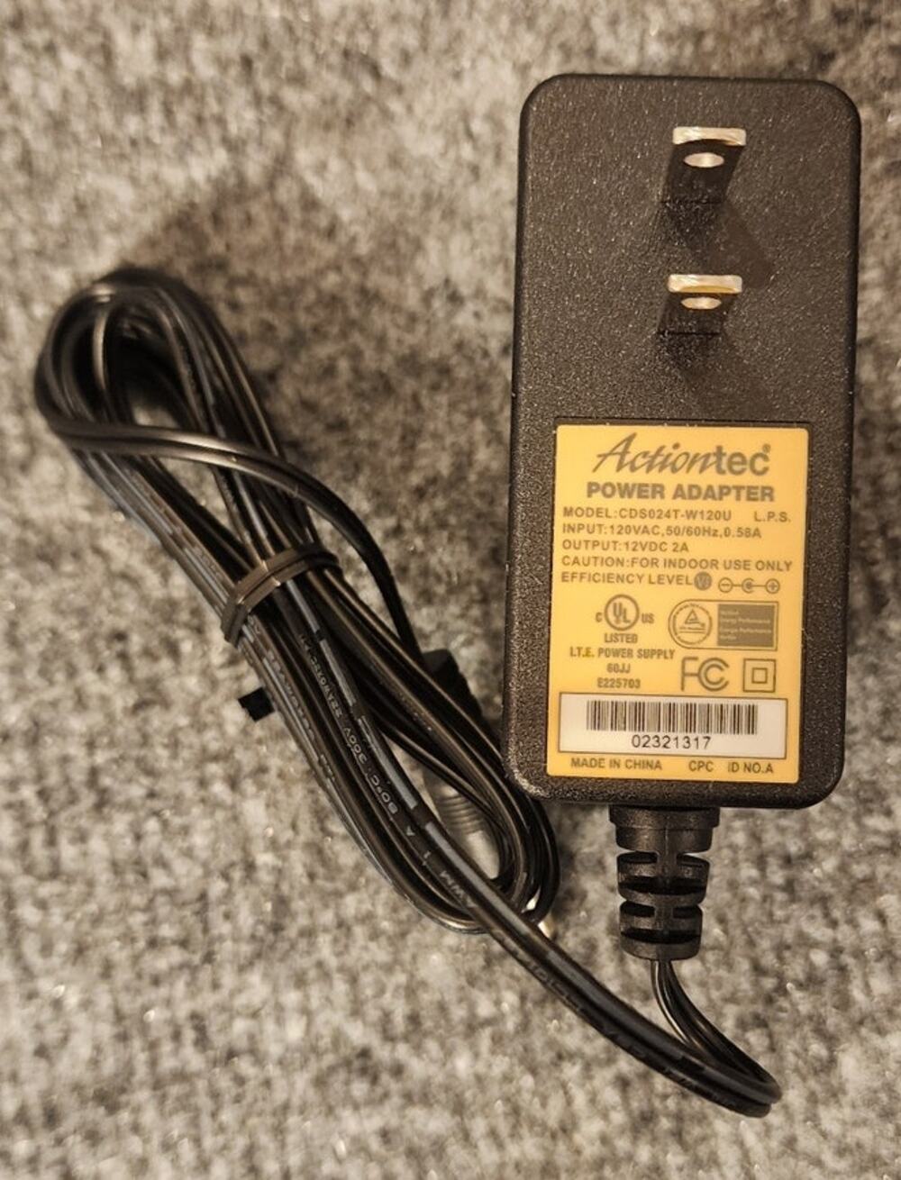 Actiontec 12V 2A Power Adapter Supply CDS024T-W120U CenturyLink C3000A T3200 New